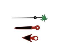 XTINKOPW Aiguilles de Montre Noires à Bord Rouge, 3 pièces, Aiguilles de Seconde Main, Queue de Cheveux, Tortue, Trident, Accessoires for Montres for Hommes, Mouvement NH35/NH36/4R/7S(Package 3)