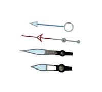 XTINKOPW Aiguilles de Montre Squelette GMT modifiées, Vertes et Lumineuses, Accessoires for Mouvement NH34/NH35/NH36/4R/7S, 3/4 pièces(Blue 4 Hands)