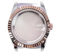 XTINKOPW Boîtier cannelé 36 mm 40 mm, résistant à l'eau, Accessoires de Montre en Verre for Mouvement NH35 NH36 NH34/38 Miyota 8215, Jour et Date(Glass Cover 2,40mm Miyota 8215)