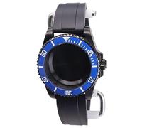XTINKOPW Boîtier de Montre 20 Bars 40 mm, Bracelet en Caoutchouc Noir for NH35 NH36 NH34 Miyota 8215 ETA 2824, Cadran 28,5 mm, Lunette 120 clics, SUB(Black Rubber 8,ETA 2824)