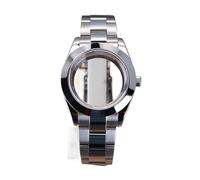 XTINKOPW Boîtier de Montre 36 mm 40 mm for Mouvement NH35 NH36 NH34 4R36 8215, Cadran 28,5 mm, Bracelet présidentiel(Glass Cover 2,36mm NH35 NH36)