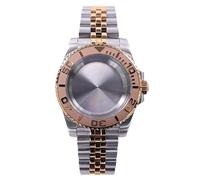 XTINKOPW Boîtier de Montre 40 mm, Bracelet Jubilee en Or Rose for NH35 NH36 ETA2824 Miyota825, Cadran 28,5 mm, Lunette 120 clics, Yacht Master(Solid Cover 2,Miyota 8215)