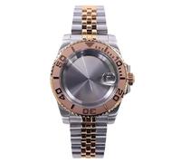 XTINKOPW Boîtier de Montre 40 mm, Bracelet Jubilee en Or Rose for NH35 NH36 ETA2824 Miyota825, Cadran 28,5 mm, Lunette 120 clics, Yacht Master(Solid Cover 1,Miyota 8215)