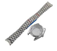 XTINKOPW Boîtier de Montre avec Bracelet 39 mm 8285, boîtier Plat en Verre Saphir avec loupe, for Homme, Compatible avec Le Mouvement 8285(Silver)