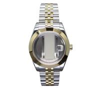 XTINKOPW Boîtier de Montre biseauté for Homme, 1 pièce, 40 mm, 36 mm, Bracelet doré et argenté, pièces for Mouvement Air King NH35, NH36, NH34, NH38, 8215(Glass Cover 1,36mm)