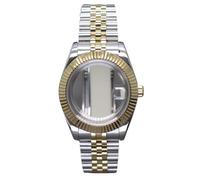 XTINKOPW Boîtier de Montre cannelé 36/39 mm, 1 pièce, Verre for Mouvement NH35, NH36, NH34, 8215, Cadran 28,5 mm, Bracelet Jubilee Or Argent Datejust(Glass Cover 1,39mm NH35 NH36)