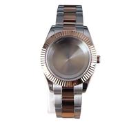 XTINKOPW Boîtier de Montre cannelé for Homme, 1 pièce, Or Rose, Argent, 36 mm, 40 mm, Bracelet for Mouvement NH34, NH35, NH36, Miyota 8215, Cadran 28,5 mm, Datejust(Solid Cover 2,40mm Miyota 8215)