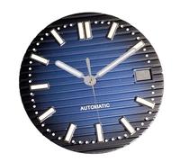 XTINKOPW Boîtier De Montre Carré De 40 Mm, Compatible avec Les Modèles NH35A, NH36, NH70, NH72, Étanche À 100 M, Cadran Vert Lumineux(Blue Dial Set)