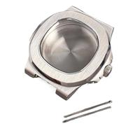 XTINKOPW Boîtier De Montre Carré De 40 Mm, Compatible avec Les Modèles NH35A, NH36, NH70, NH72, Étanche À 100 M, Cadran Vert Lumineux(Steel Back Case)