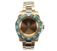 XTINKOPW Boîtier de Montre en Acier Inoxydable 40 mm, Bracelet en Verre for NH35, Mouvement NH34, NH35, NH36, 8215, 2824, Cadran 28,5 mm, Lunette 120 clics, GMT(Solid Cover 6,ETA 2824 PT5000)