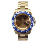 XTINKOPW Boîtier de Montre en Acier Inoxydable 40 mm, Bracelet en Verre for NH35, Mouvement NH34, NH35, NH36, 8215, 2824, Cadran 28,5 mm, Lunette 120 clics, GMT(Solid Cover 9,ETA 2824 PT5000)