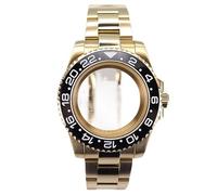 XTINKOPW Boîtier de Montre en Acier Inoxydable 40 mm, Bracelet en Verre for NH35, Mouvement NH34, NH35, NH36, 8215, 2824, Cadran 28,5 mm, Lunette 120 clics, GMT(Glass Cover 8,NH34/35/36/38)