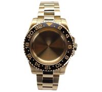 XTINKOPW Boîtier de Montre en Acier Inoxydable 40 mm, Bracelet en Verre for NH35, Mouvement NH34, NH35, NH36, 8215, 2824, Cadran 28,5 mm, Lunette 120 clics, GMT(Solid Cover 4,NH34/35/36/38)