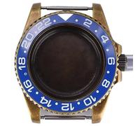 XTINKOPW Boîtier de Montre en Acier Inoxydable 40 mm, Verre for Mouvement NH35, NH34, NH36, NH38, 4R36, Cadran 28,5 mm, boîtier GMT, Lunette 120 clics.(Style 8)