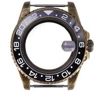 XTINKOPW Boîtier de Montre en Acier Inoxydable 40 mm, Verre for Mouvement NH35, NH34, NH36, NH38, 4R36, Cadran 28,5 mm, boîtier GMT, Lunette 120 clics.(Style 9)