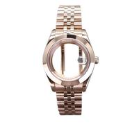 XTINKOPW Boîtier de Montre en Or Rose 36 mm/40 mm, Bracelet en Verre for Air King NH35 NH34 NH36 NH38, Mouvement Miyota 8215, Cadran 28,5 mm(Glass Cover 1,40mm NH35 34 36 38)