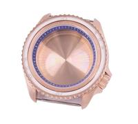 XTINKOPW Boîtier de Montre en Or Rose 41 mm, Verre Noir/Bleu/Bleu Ciel/Blanc/Vert/Marron, Anneau de chapitre Compatible avec Le Mouvement NH35, Couronne 3,8(A6)