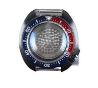 XTINKOPW Boîtier de Montre étanche en Verre de 44 mm for Mouvement NH34, NH35, NH36, Cadran de 28,5 mm, Noir Pur, Anneaux de chapitre, pièces Mod SKX(Style 11)