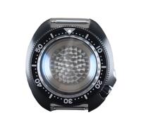 XTINKOPW Boîtier de Montre étanche en Verre de 44 mm for Mouvement NH34, NH35, NH36, Cadran de 28,5 mm, Noir Pur, Anneaux de chapitre, pièces Mod SKX(Style 10)
