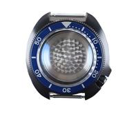 XTINKOPW Boîtier de Montre étanche en Verre de 44 mm for Mouvement NH34, NH35, NH36, Cadran de 28,5 mm, Noir Pur, Anneaux de chapitre, pièces Mod SKX(Style 6)