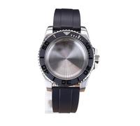 XTINKOPW Boîtier de Montre NH34 40 mm, Bracelet en Caoutchouc Noir for NH35, NH36, NH34, NH38, Mouvement Miyota 8215, ETA 2824, Lunette Yacht 120 clics(Solid Cover 2,Miyota 8215)