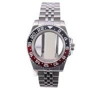 XTINKOPW Boîtier de Montre NH35 20 Bars 40 mm, Verre for Mouvement Miyota 8215 ETA 2824 PT5000, Bracelet Jubilee, Lunette 120 clics GMT(Glass Cover 2,Miyota 8215)