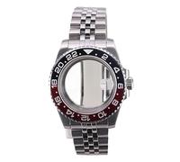 XTINKOPW Boîtier de Montre NH35 20 Bars 40 mm, Verre for Mouvement Miyota 8215 ETA 2824 PT5000, Bracelet Jubilee, Lunette 120 clics GMT(Glass Cover 1,ETA 2824)