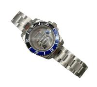 XTINKOPW Boîtier de Montre NH35 40 mm, Accessoire for Mouvement Sub NH35, Argent, étanche à 100 mètres, Lunette 120 clics, Acier 316L Saphir(A22)