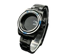 XTINKOPW Boîtier de Montre Noir 40 mm, Lunette 120 clics, for mouvements NH34/NH35/NH36, Accessoires Mod, Cadran 28,5 mm(KAF6,Solid Back Cover)