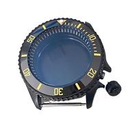 XTINKOPW Boîtier de Montre Noir PVD 41,5 mm, Anneau de chapitre Noir en Acier, Accessoire de Montre SKX for Mouvement NH35/NH36/4R(No.20)