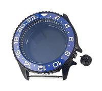 XTINKOPW Boîtier de Montre Noir PVD 41,5 mm, Anneau de chapitre Noir en Acier, Accessoire de Montre SKX for Mouvement NH35/NH36/4R(No.7)