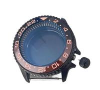 XTINKOPW Boîtier de Montre Noir PVD 41,5 mm, Anneau de chapitre Noir en Acier, Accessoire de Montre SKX for Mouvement NH35/NH36/4R(No.17)