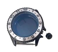 XTINKOPW Boîtier de Montre Noir PVD 41,5 mm, Anneau de chapitre Noir en Acier, Accessoire de Montre SKX for Mouvement NH35/NH36/4R(No.21)