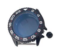 XTINKOPW Boîtier de Montre Noir PVD 41,5 mm, Anneau de chapitre Noir en Acier, Accessoire de Montre SKX for Mouvement NH35/NH36/4R(No.22)