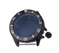 XTINKOPW Boîtier de Montre Noir PVD 41,5 mm, Anneau de chapitre Noir en Acier, Accessoire de Montre SKX for Mouvement NH35/NH36/4R(No.4)