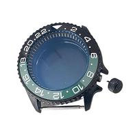 XTINKOPW Boîtier de Montre Noir PVD 41,5 mm, Anneau de chapitre Noir en Acier, Accessoire de Montre SKX for Mouvement NH35/NH36/4R(No.16)