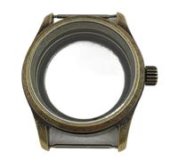 XTINKOPW Boîtier de Montre Pilote brossé en Bronze de 36 mm et 39 mm, Verre Saphir for Mouvement NH34 NH35 36 ETA2824 PT5000, Couronne à vis(Glass Back,36mm NH34 to NH39)