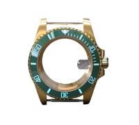 XTINKOPW Boîtier de Montre PVD doré 40 mm for SUB NH35 NH36 4R36 8215, Mouvement ETA2824, Cadran 28,5 mm, Texte intégral C3, Lunette Lumineuse(Glass Cover 1,Miyota 8215)