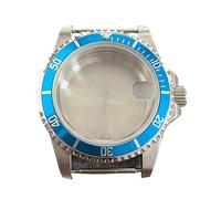 XTINKOPW Boîtier de Montre rétro 39,5 mm avec loupe, boîtier Rotatif unidirectionnel en Acier Inoxydable Saphir for Mouvement NH35, 120 clics(NO6)