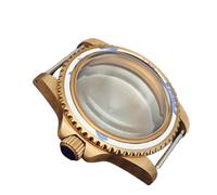 XTINKOPW Boîtier de Montre rétro en Acier Inoxydable, 39,5 mm, avec lentilles à Bulles, for Mouvement mécanique NH35/NH36, 5 ATM(Rose Gold)