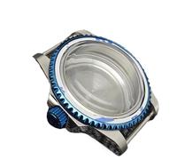 XTINKOPW Boîtier de Montre rétro en Acier Inoxydable, 39,5 mm, avec lentilles à Bulles, for Mouvement mécanique NH35/NH36, 5 ATM(Blue)