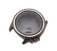 XTINKOPW Boîtier de remplacement argenté 42 mm SKX007, verre inclus, compatible avec les mouvements NH35 et NH36(SKX007-02-BLACK)