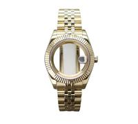 XTINKOPW Bracelet de Montre cannelé doré 36 mm 40 mm for Oyster Datejust NH34 NH35 Miyota 8215, Cadran 28,5 mm(Glass Cover 1,36mm Miyota 8215)
