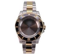 XTINKOPW Bracelet en Acier Inoxydable argenté et doré de 20 mm, boîtier de Montre de 40 mm for Mouvement NH35, NH34, NH36/38, ETA 2824, Miyota 8215, 28,5 mm GMT(P12/613,ETA 2824)