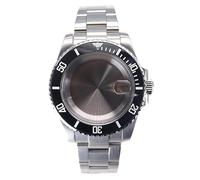 XTINKOPW Bracelet en Acier Inoxydable de 20 mm, boîtier de Montre de 40 mm for Mouvement NH35, NH34/36/38, ETA 2824, Miyota 8215, Accessoires Submariner de 28,5 mm(Black,NH34 35 36 38)