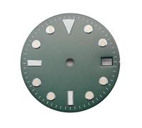 XTINKOPW Cadran 28,5 mm Compatible avec Le Mouvement NH35 ETA 2824, pièces de Montre C3, lentille Unique Lumineuse, Mod réaménagé, SKX007(ETA 2824 Green)