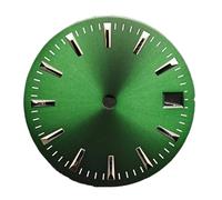 XTINKOPW Cadran de Montre 29,5 mm, Accessoire de Montre modifié for mouvements 8215 8200 821A 2813, Cadran avec Calendrier 2824(Green Sunburst)