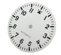XTINKOPW Cadran de Montre 29 mm, Index 12 Heures, Noir, Vert, Bleu, Blanc, Compatible avec Les mouvements NH35, NH36, ETA2824, 2836, PT5000 DG(White 1)