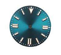 XTINKOPW Cadran de Montre Lumineux Vert 28,5 mm, Bandes Sunray, Clous, sans Date, Accessoires de Remplacement for mouvements NH35/8215/2813/2836(Black)