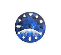 XTINKOPW Cadran de Montre NH35, 1 pièce, Ciel étoilé, étoile Lunaire, Cadran avec Conversion Lumineuse Verte, Accessoires de Montre for Mouvement NH35/NH34(5)